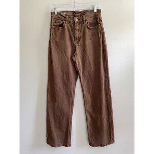 Arizona Jean Co High Rise Skater Jean Juniors 9 Brown Denim Wide Leg